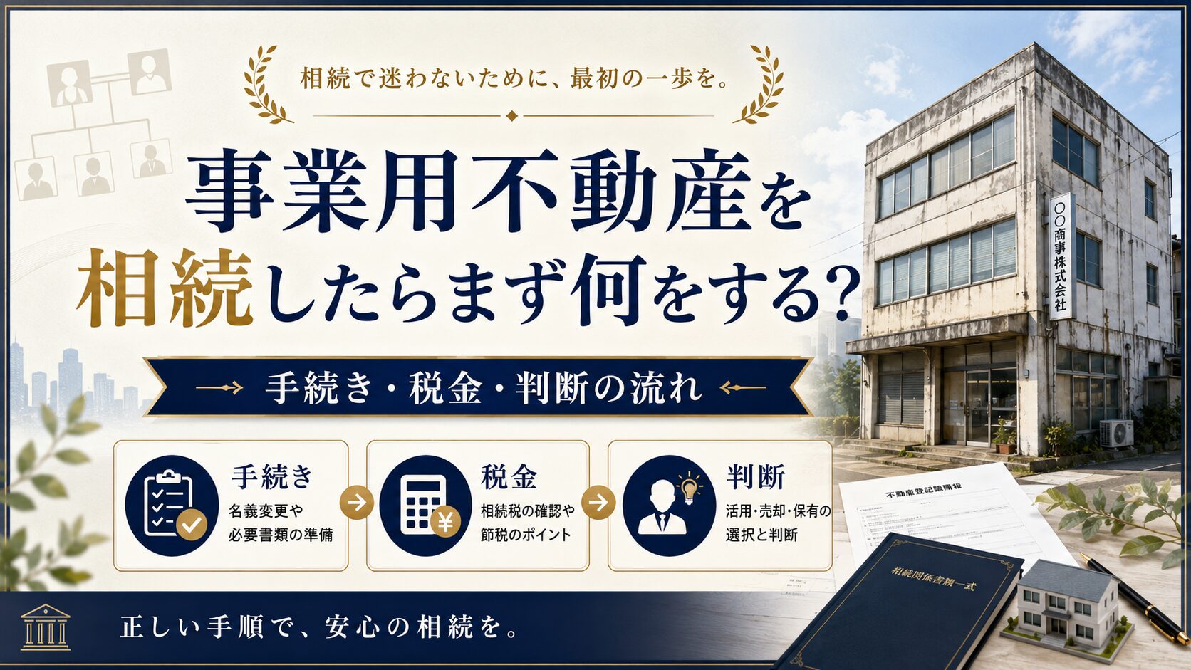 事業用不動産を相続したらまず何をする？手続き・税金・判断の流れ