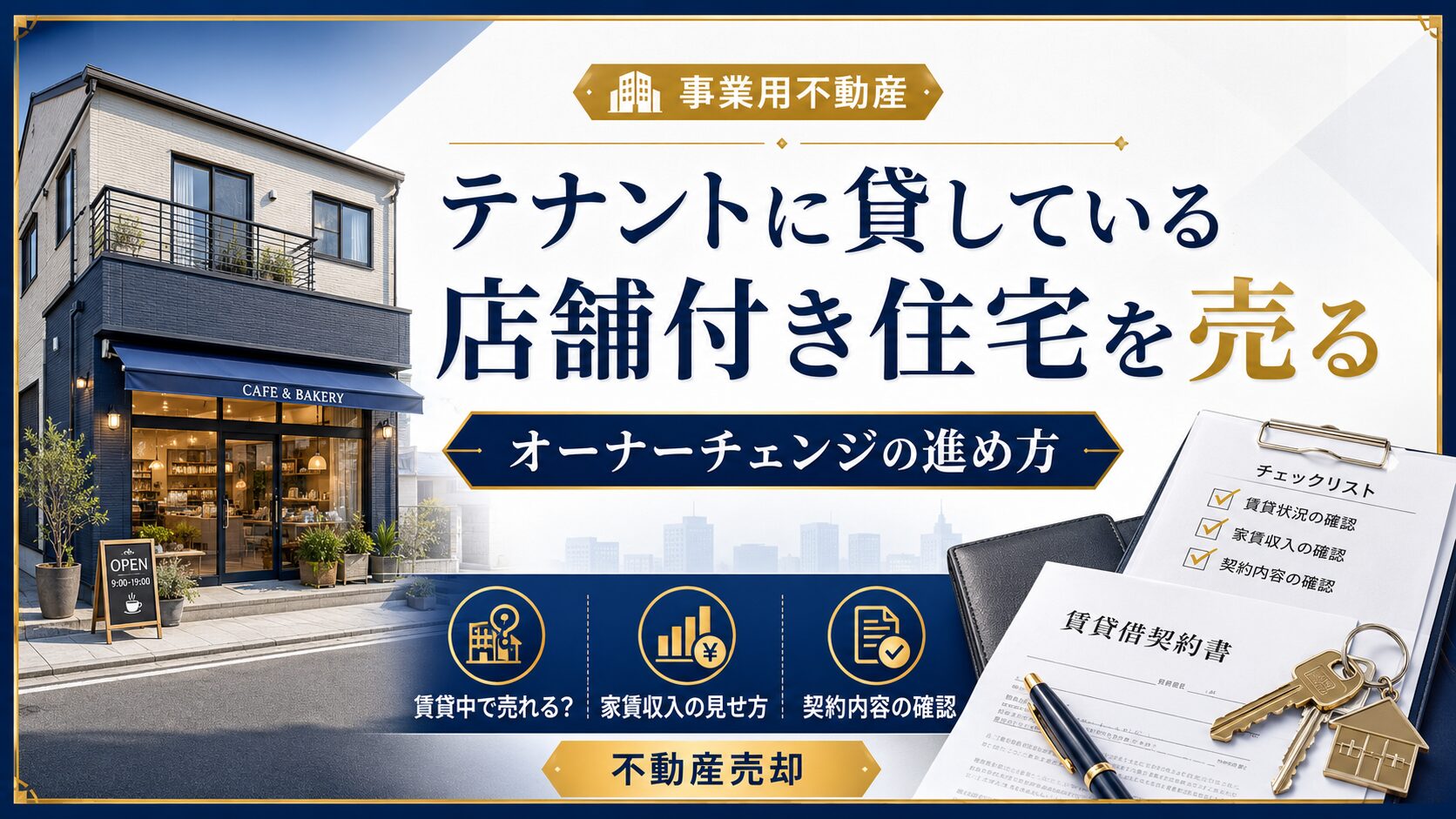 テナントに貸している店舗付き住宅を売る｜オーナーチェンジの進め方