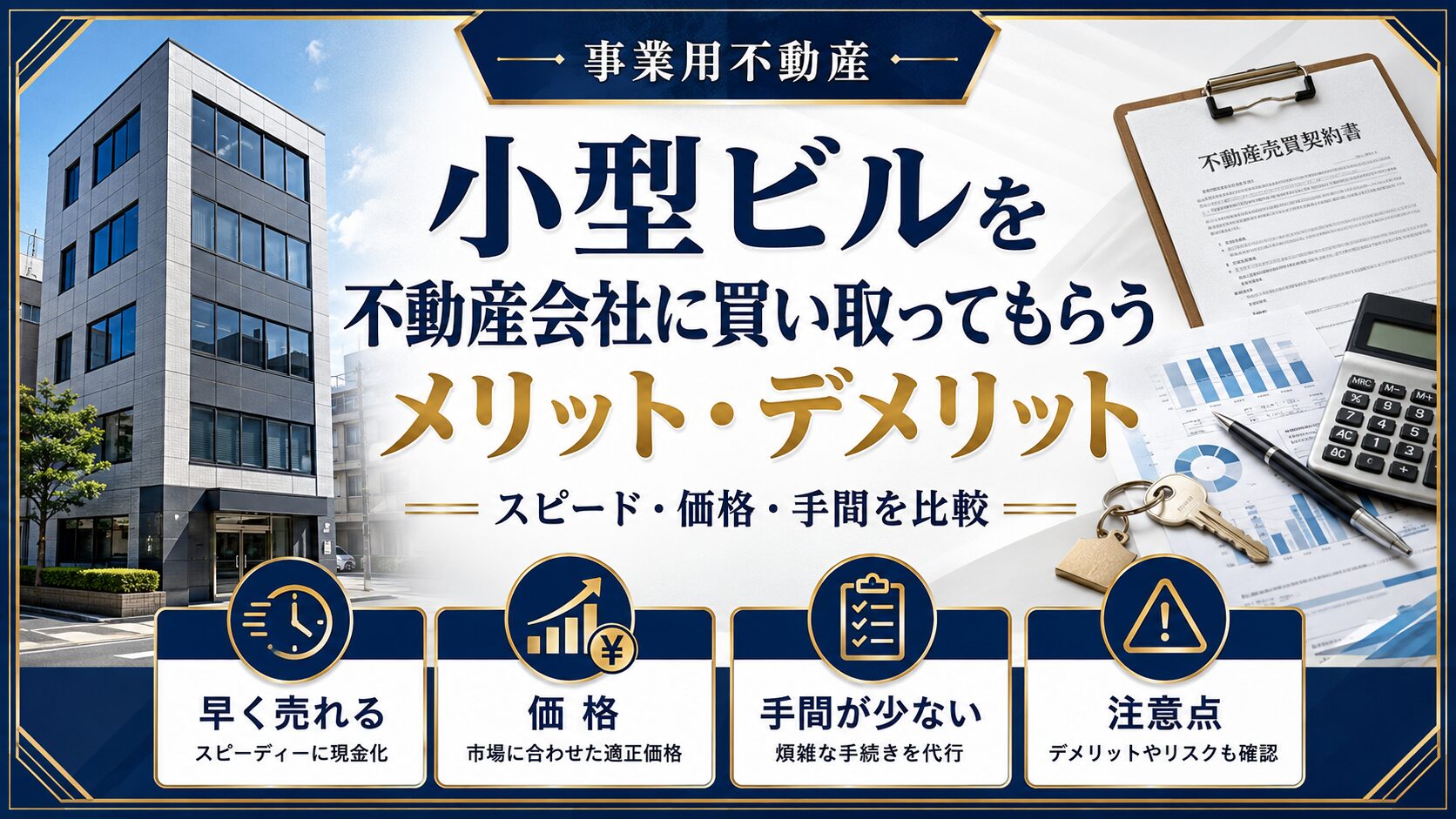 小型ビルを不動産会社に買い取ってもらうメリット・デメリット
