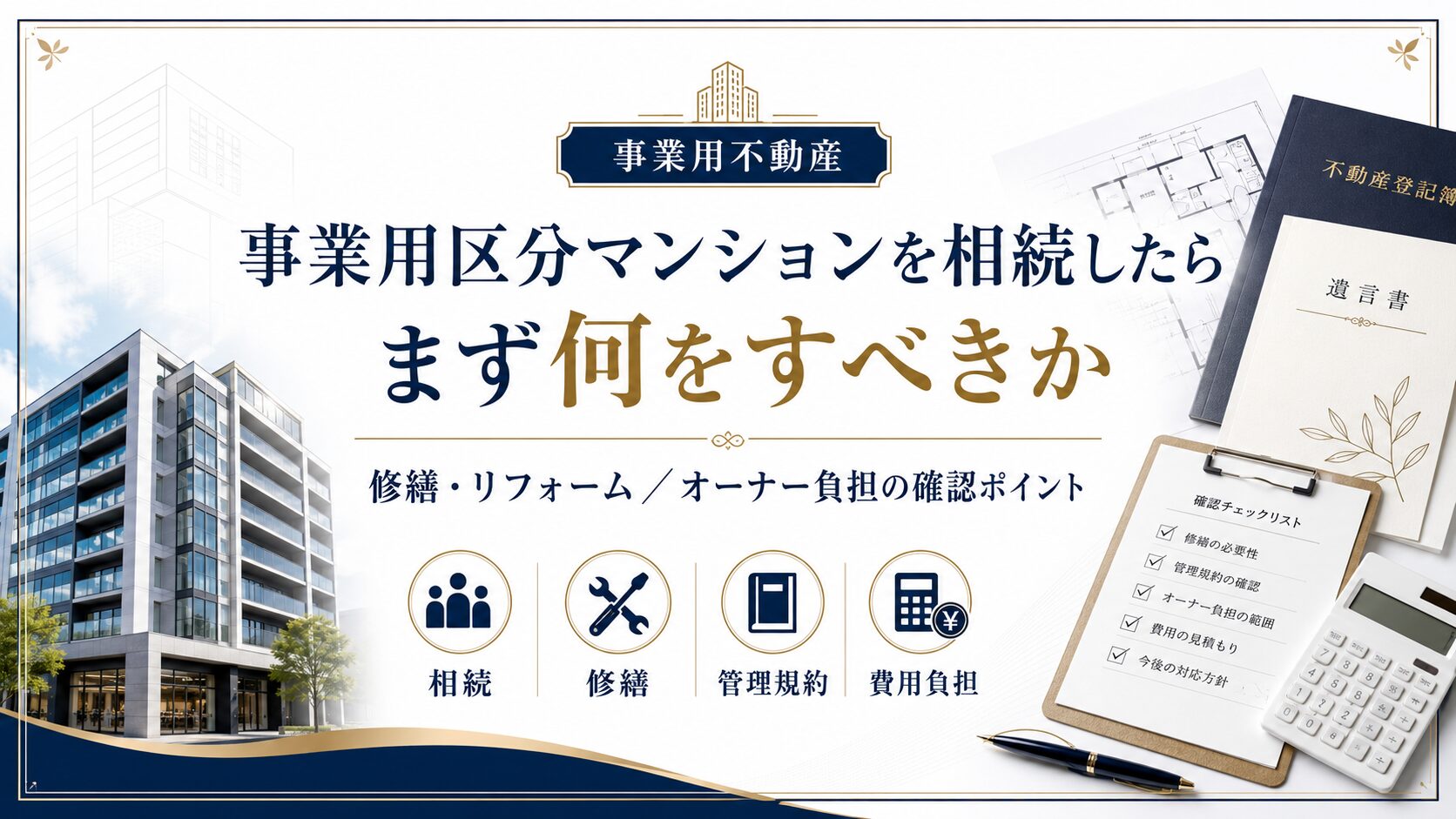 事業用区分マンションを相続したらまず何をすべきか