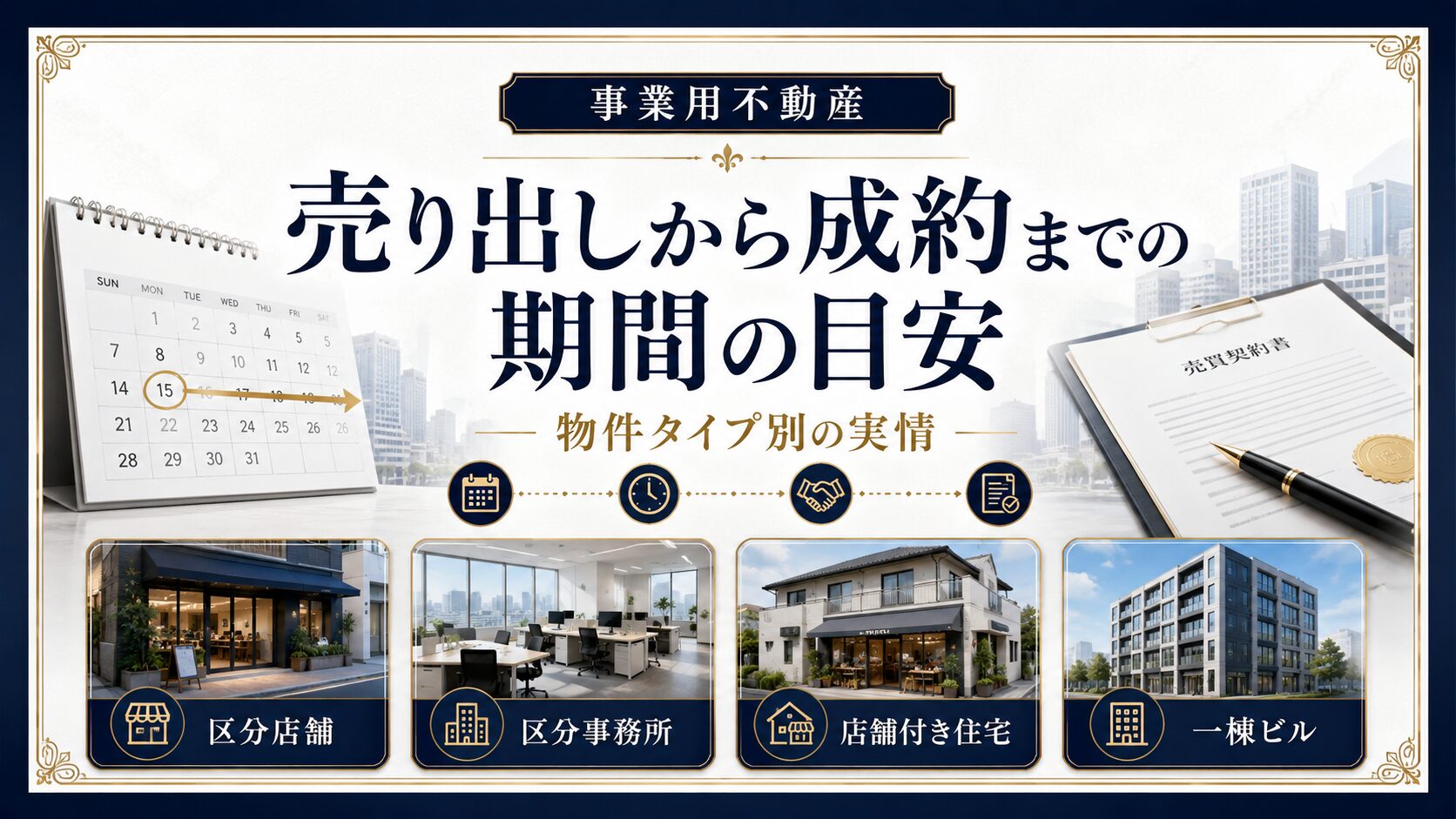 売り出しから成約までの期間の目安｜物件タイプ別の実情
