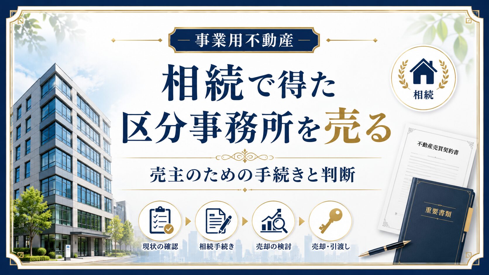相続で得た区分事務所を売る売主のための手続きと判断