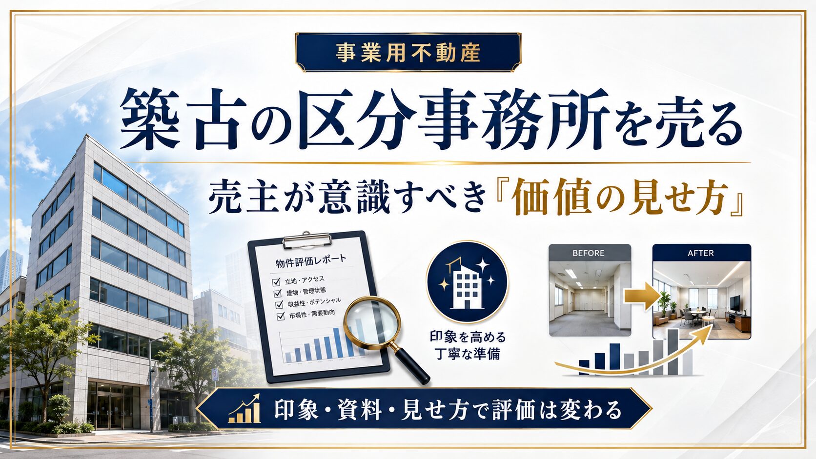 築古の区分事務所を売る売主が意識すべき「価値の見せ方」