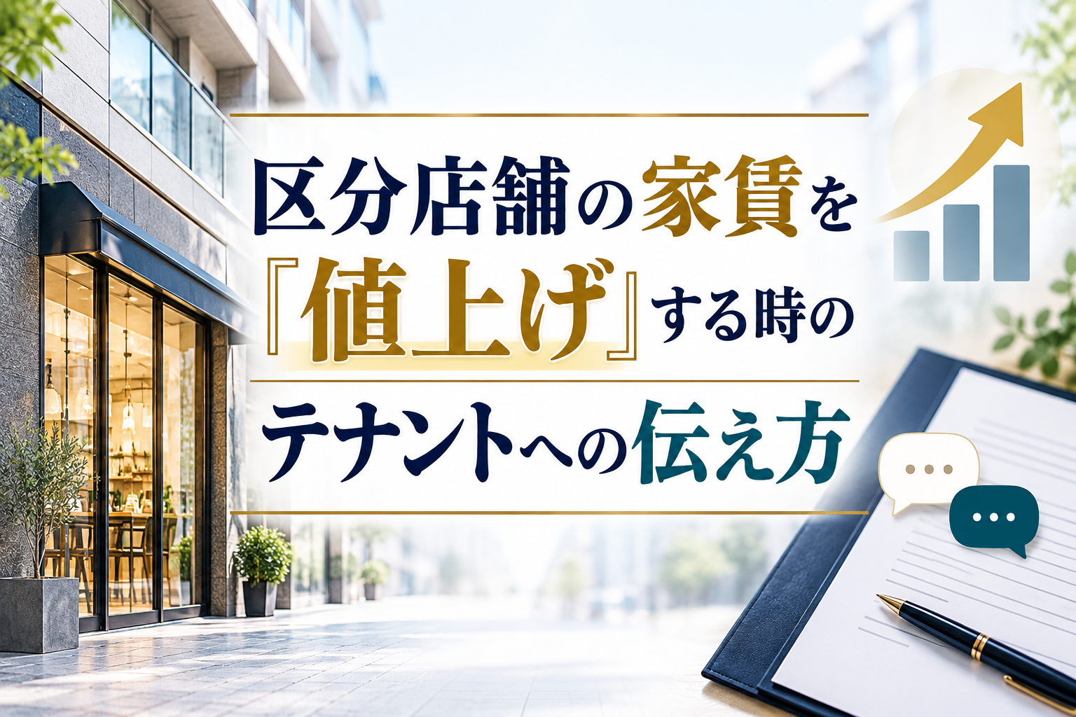 区分店舗の家賃を値上げする時のテナントへの伝え方｜借地借家法32条と実務の手順