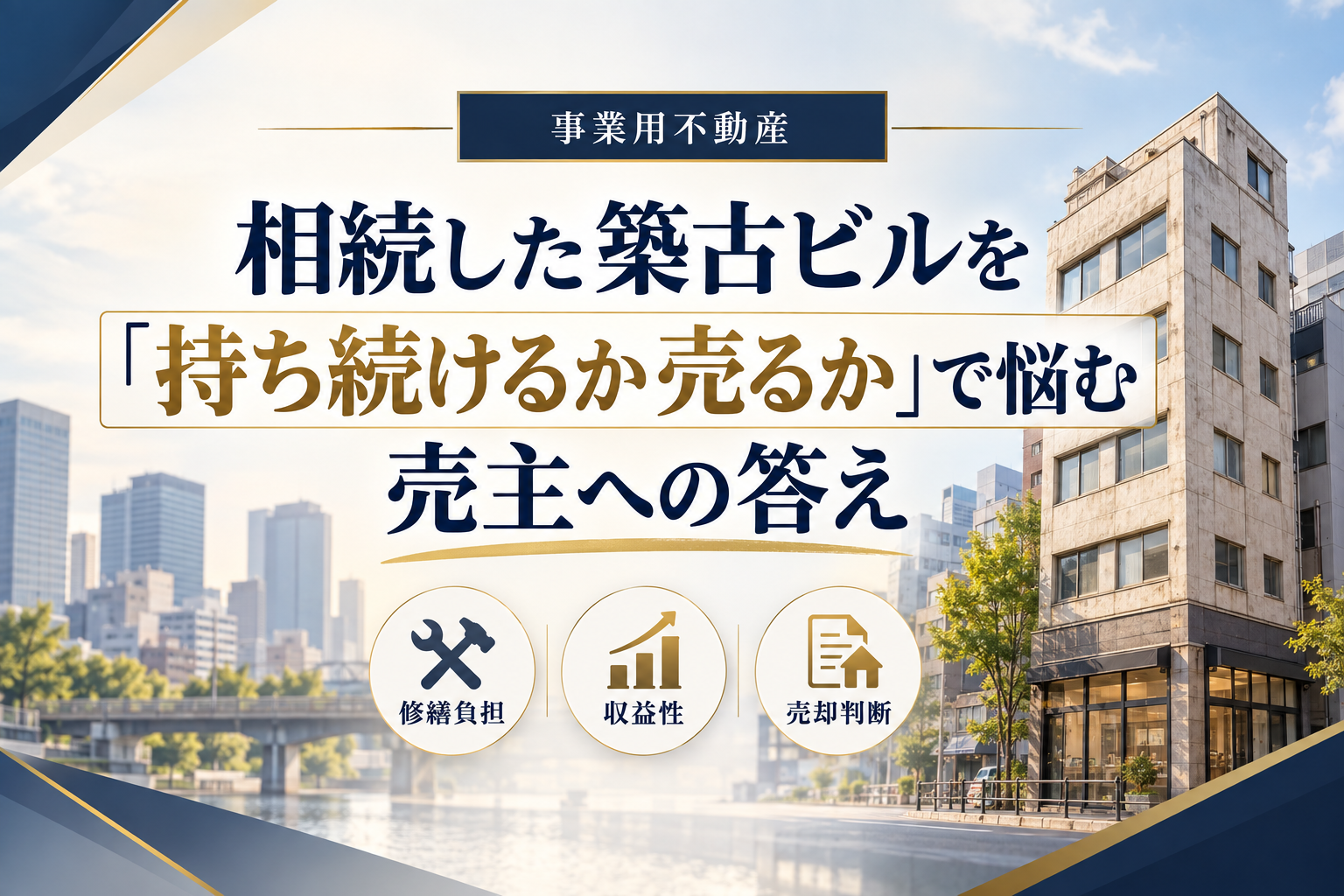 相続した築古ビルを持ち続けるか売るか｜期限・義務・税務から判断する考え方