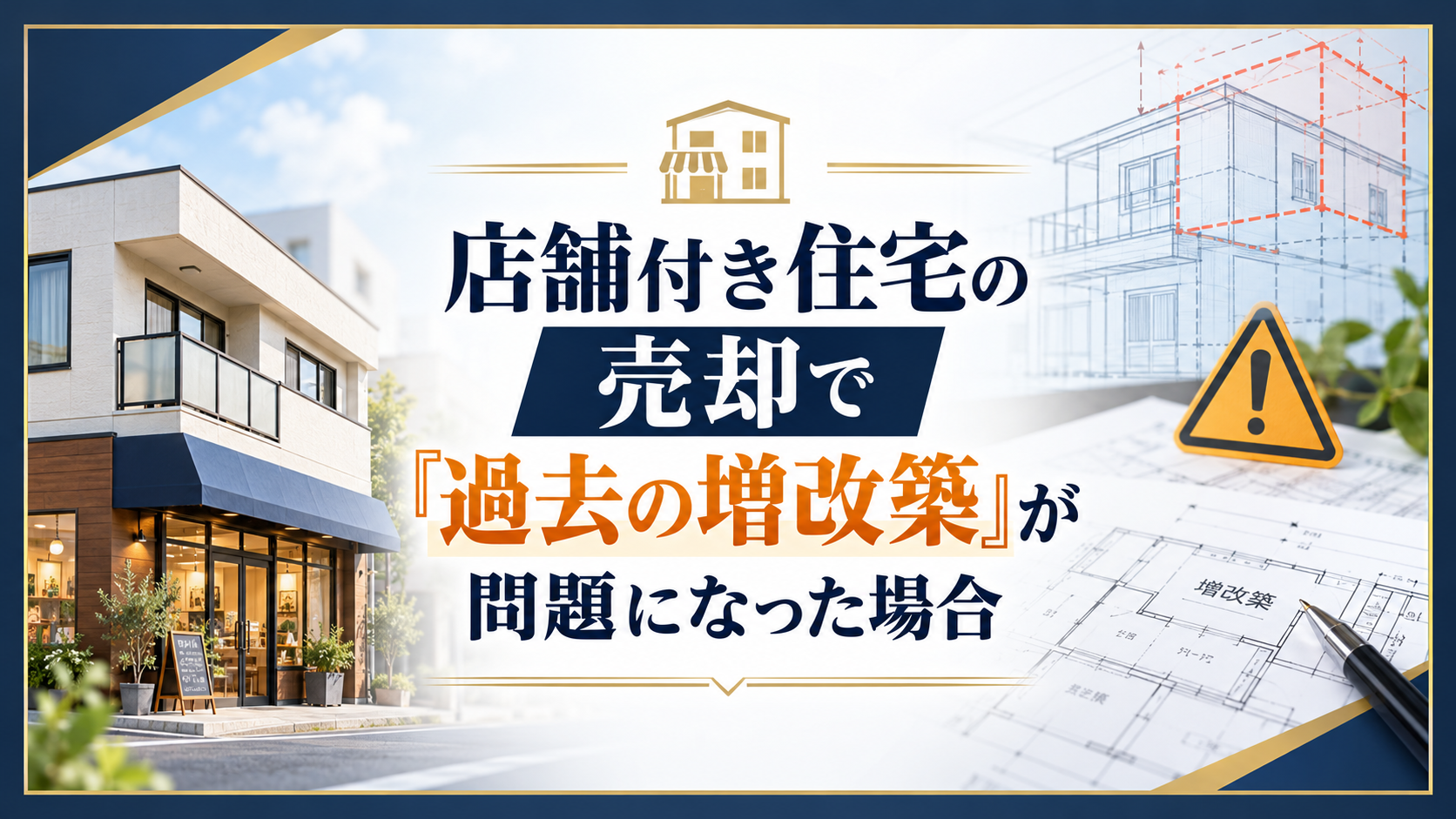 店舗付き住宅の売却で「過去の増改築」が問題になった場合