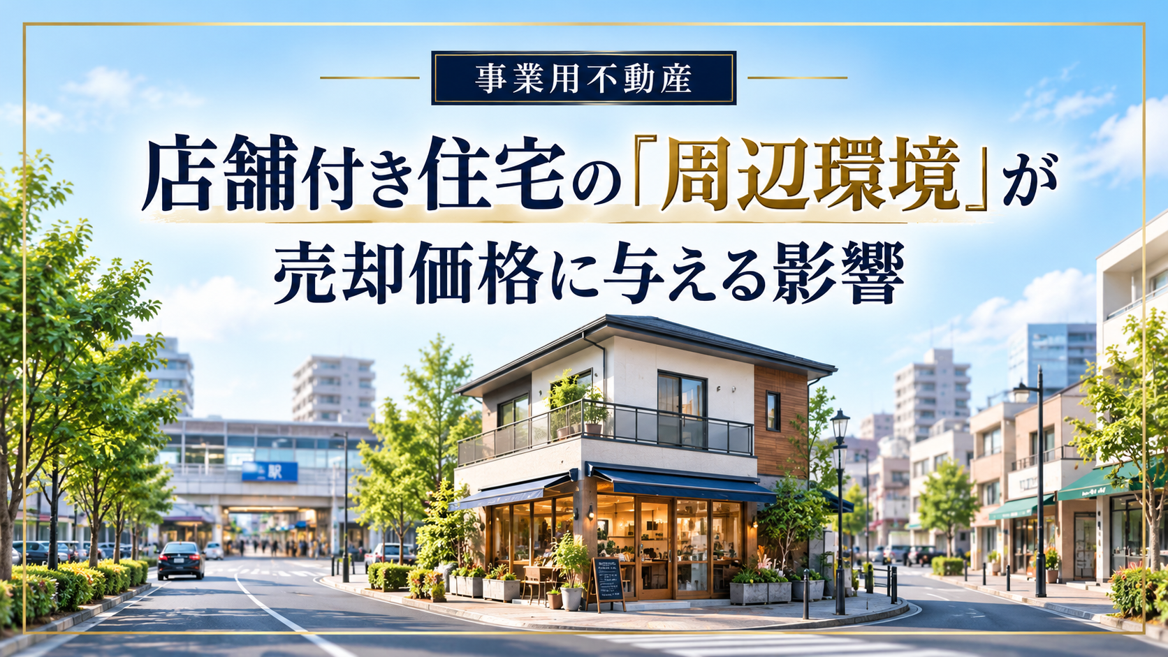 店舗付き住宅の「周辺環境」が売却価格に与える影響