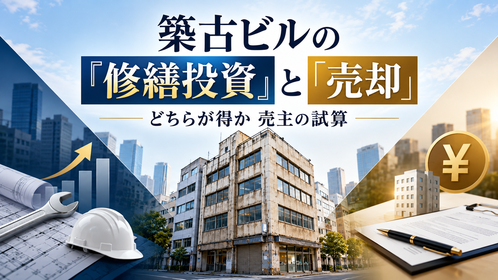 築古ビルの「修繕投資」と「売却」どちらが得か売主の試算