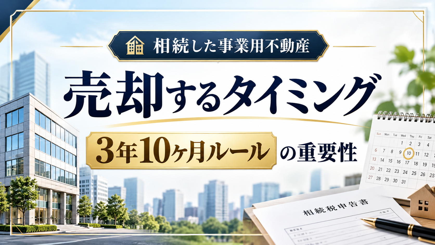 相続した事業用不動産を売却するタイミング｜3年10ヶ月ルールの重要性