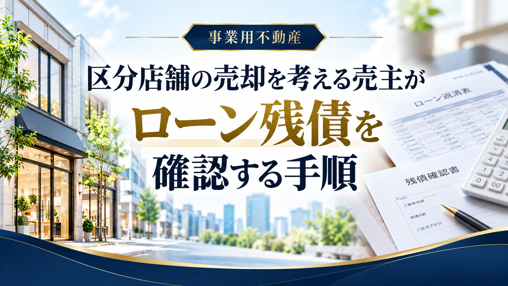 区分店舗の売却を考える売主が「ローン残債」を確認する手順